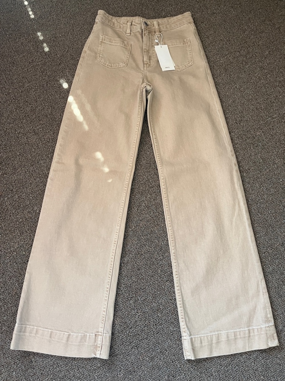 MNG High-Rise Wide Leg Women’s Jeans - Tan